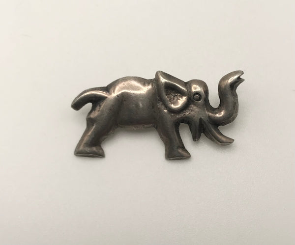sterling silver elephant brooch pin vintage