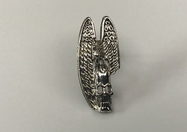 NOS 1990s eagle on skull novelty pin pin-back