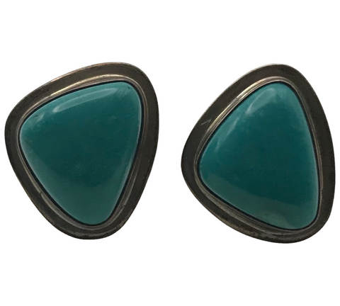 sterling silver turquoise cufflinks