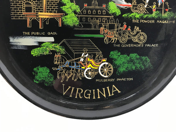 Williamsburg Virginia vintage plastic souvenir tray