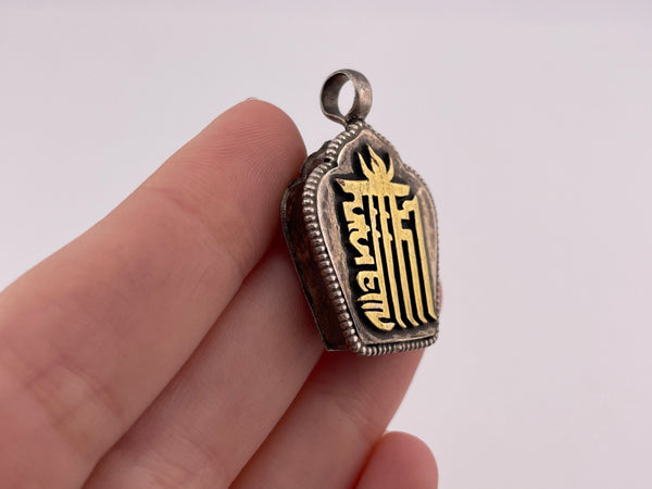 sterling silver gold plated locket compartment pendant
