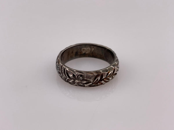 size 7.75 sterling silver 'Kini' name ring *engraved*