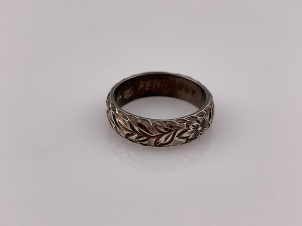 size 7.75 sterling silver 'Kini' name ring *engraved*