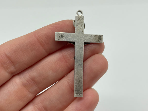 sterling silver crucifix cross religious pendant