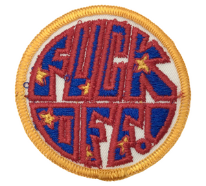 new old stock "F**k Off!" vintage embroidered patch