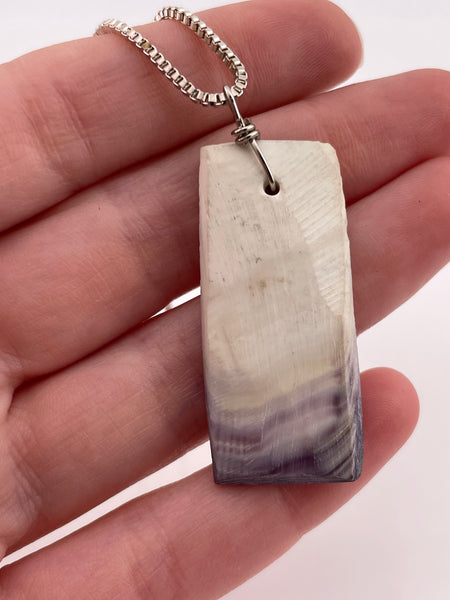 sterling silver wampum shell necklace