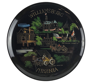 Williamsburg Virginia vintage plastic souvenir tray