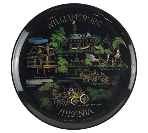 Williamsburg Virginia vintage plastic souvenir tray
