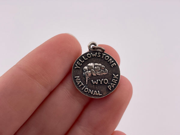 sterling silver Yellowstone Wyoming pendant