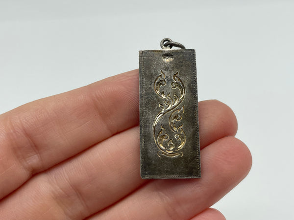 sterling silver 'LOVE' pendant