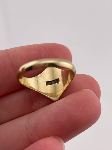 size 6 10k gold "JHL" engraved initial monogram ring