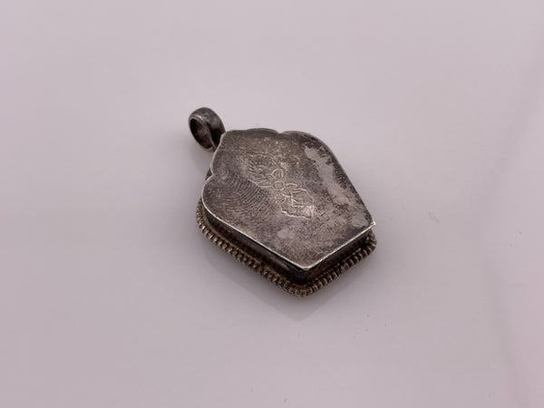 sterling silver gold plated locket compartment pendant