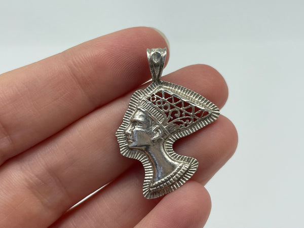 sterling silver Nefertiti pendant