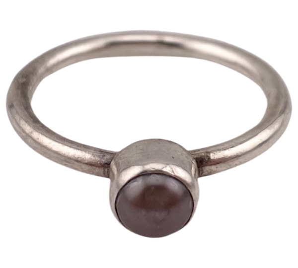 size 6.25 sterling silver pearl ring