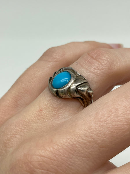 size 6.75 sterling silver turquoise ring