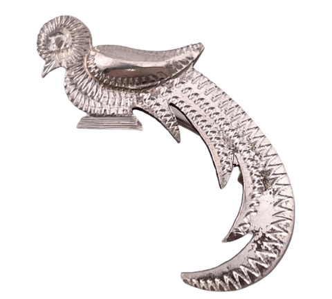 sterling silver quetzal bird brooch