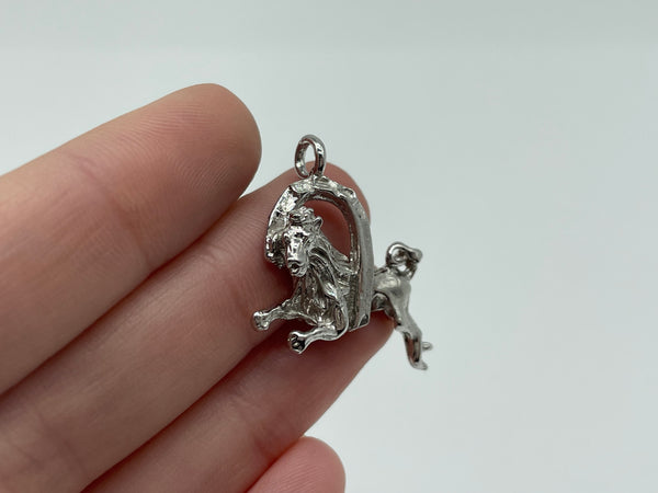 sterling silver Leo the Lion pendant