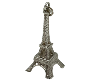 sterling silver 3D Eiffel Tower pendant