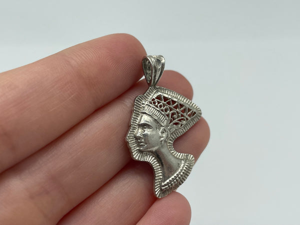 sterling silver Nefertiti pendant