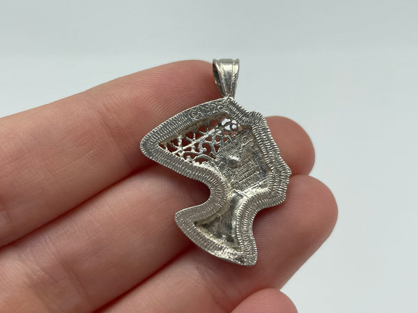 sterling silver Nefertiti pendant