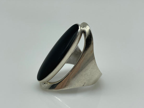 sterling silver synthetic onyx ring