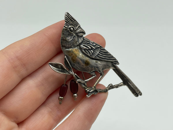 sterling silver Judie Gumm bird pin brooch