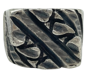 size 8.75 sterling silver stoneless textured ring